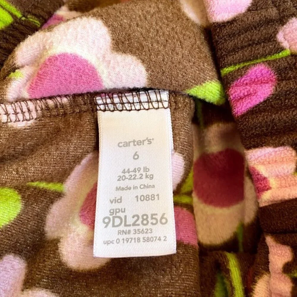 Carter's Floral Pattern Pajama Bottoms